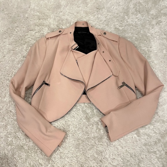 Zara Cropped Moto Jacket - Picture 4 of 8